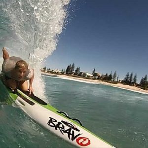 Bravo Board Rider Catching Wave at Tweed Heads Australia